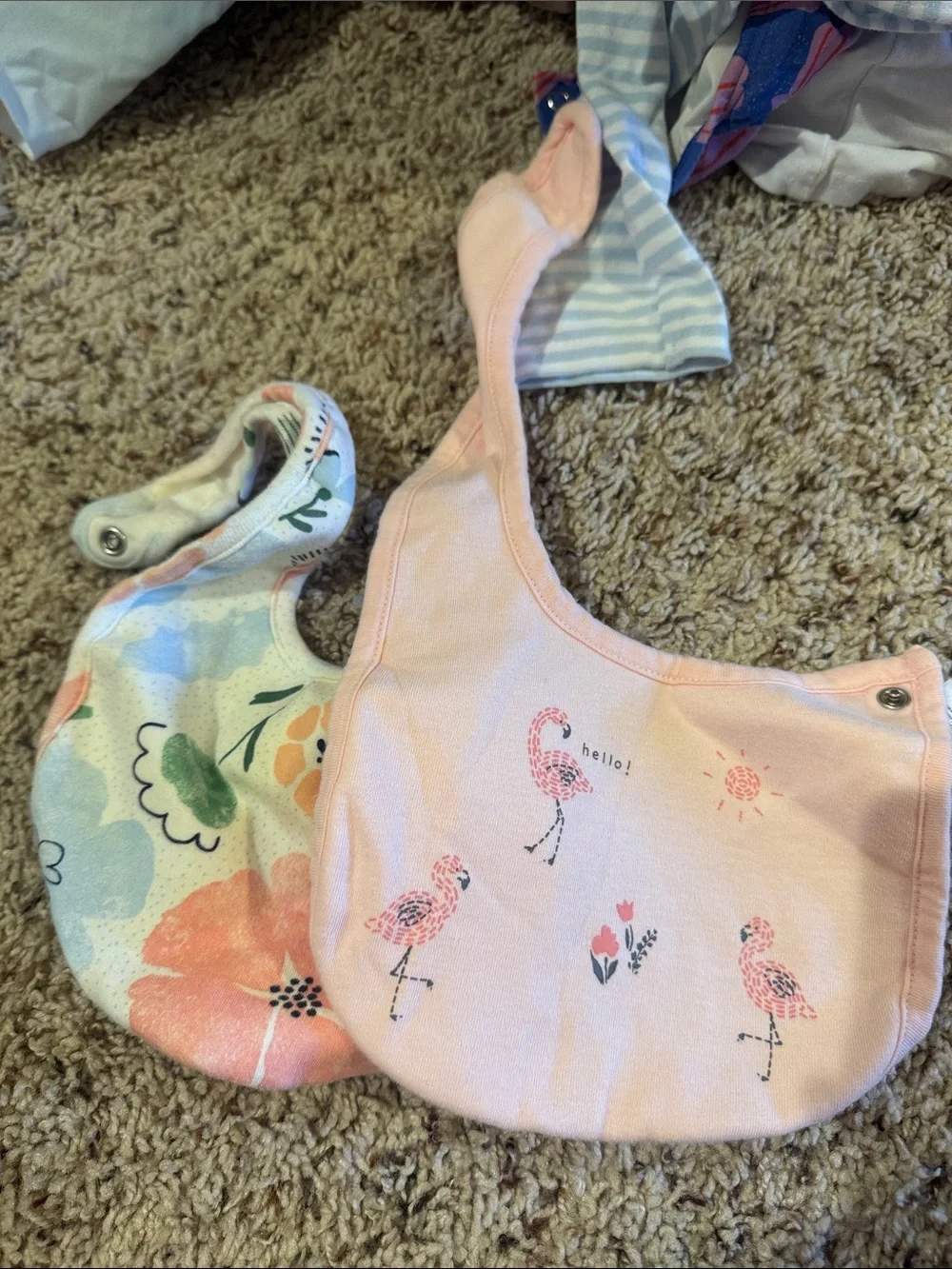 Baby Pink Flamingo Bib Set - Kids Accessories
